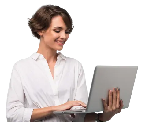 Girl with a laptop